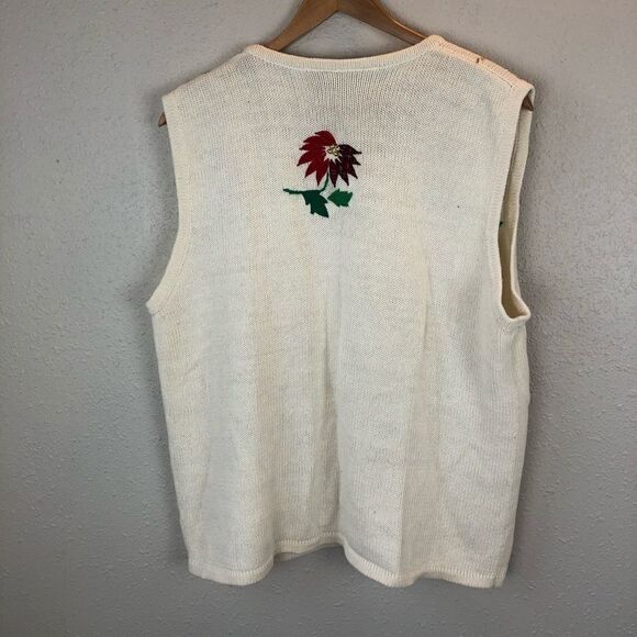 Bobbie Brooks Sleeveless Christmas Cardigan Size M - Picture 7 of 8
